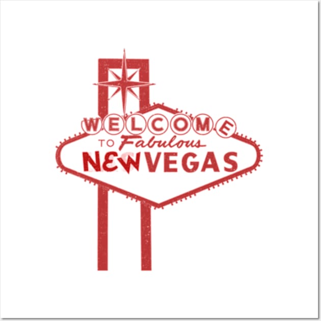 Welcome to New Vegas Fallout New Vegas Red Logo Wall Art by selmaeelsharon